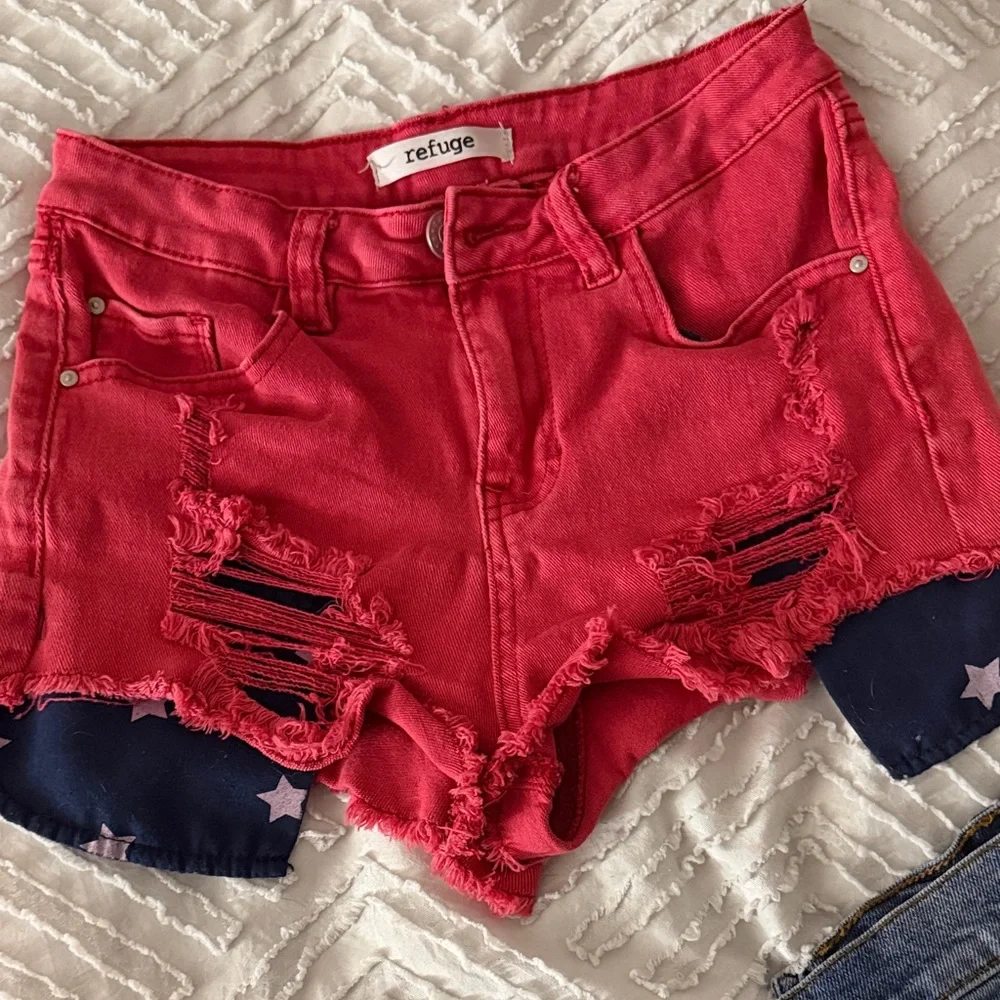 2pk Distressed Denim Shorts
